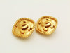 Authentic vintage Chanel earrings gold CC rhombus clip on