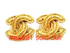 Vintage Chanel earrings quilted CC logo
