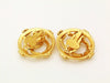 Authentic vintage Chanel earrings gold CC round large clip on