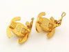 Authentic vintage Chanel earrings gold large turnlock CC