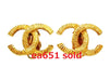 Vintage Chanel earrings CC logo notched