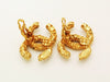 Authentic vintage Chanel earrings gold CC small