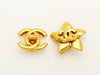 Authentic vintage Chanel earrings gold CC star