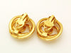 Authentic vintage Chanel earrings gold CC large round real