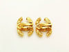 Authentic vintage Chanel earrings small gold CC classic clip on