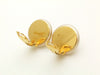 Authentic vintage Chanel earrings gold CC white pearl round classic