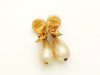Authentic vintage Chanel earrings CC logo white pearl drop dangle