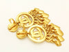 Authentic vintage Chanel earrings gold CC logo swing charm dangle