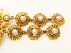 Authentic vintage Chanel earrings gold rhombus 3 pearl drop dangle