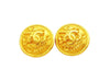 Authentic vintage Chanel earrings gold CC logo clip on classic jewelry