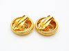 Authentic vintage Chanel earrings gold CC logo double C round real