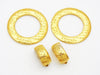 Authentic vintage Chanel earrings huge gold logo hoop dangle 2 way