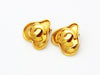 Authentic vintage Chanel earrings gold CC logo heart jewelry for sale