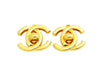 Authentic vintage Chanel earrings gold CC logo turnlock earrings real