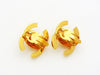 Authentic vintage Chanel earrings gold CC logo large turnlock jewelry