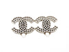 Authentic vintage Chanel earrings silver CC logo full of holes small