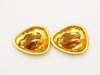 Authentic vintage Chanel earrings gold CC logo stamped triangle real