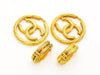 Authentic vintage Chanel earrings twisted gold CC hoop dangle 2 way
