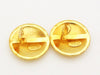 Authentic vintage Chanel earrings gold CC logo quilted large round