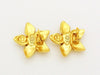 Authentic vintage Chanel earrings CC logo gold star clip on earrings