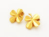 Authentic vintage Chanel earrings clover gold classic jewelry small