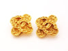 Authentic vintage Chanel earrings CC logo gold cross classic jewelry