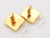 Authentic vintage Chanel earrings logo gold perfume bottle large
