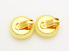 Authentic vintage Chanel earrings CC logo off-white plastic round