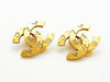 Authentic vintage Chanel earrings CC logo gold double C classic