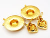 Authentic vintage Chanel earrings gold straw hat dangle jewelry big