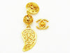 Chanel big earrings CC logo ball leaf dangle Authentic