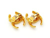 Chanel earrings double C gold CC logo Authentic