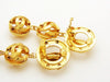 Chanel dangle earrings double C logo ball Authentic Vintage Chanel
