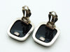 Chanel earrings CC logo mirror black plastic Authentic