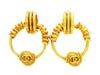 Chanel earring CC logo hoop dangling Authentic