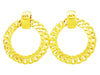 Chanel dangling earring CC logo huge hoop Authentic