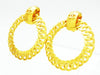 Chanel dangling earring CC logo huge hoop Authentic