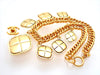 Authentic vintage Chanel necklace quilted rhombus charms