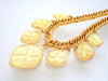 Authentic vintage Chanel necklace quilted rhombus charms