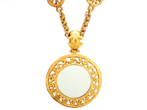 Authentic vintage Chanel necklace Decorative Round Mirror