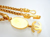 Authentic vintage Chanel necklace Oval White Shell CC logo double C