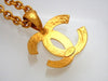 Authentic vintage Chanel necklace Quilted CC logo Double C