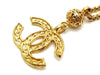 Authentic vintage Chanel necklace choker chain gold ball & CC pendant