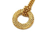 Authentic vintage Chanel necklace choker chain CC hoop pendant 2 way
