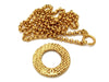 Authentic vintage Chanel necklace choker chain CC hoop pendant 2 way