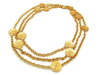 Authentic vintage Chanel necklace choker chain gold CC medals super long
