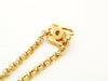 Authentic vintage Chanel necklace chain gold logo ribbon CC pendant