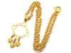 Authentic vintage Chanel necklace chain gold CC heart loupe pendant