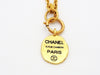 Authentic vintage Chanel necklace chain gold logo rue cambon plate