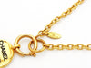 Authentic vintage Chanel necklace chain gold logo rue cambon plate
